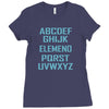 abc elemeno funny geek nerd book school teacher read spelling tee shir Ladies Fitted T-Shirt