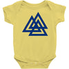 valknutr knoten der gefallenen odin nordisch symbol aspekte wotan Baby Onesie
