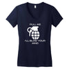 pull me, i'll blow your mind Women's V-Neck T-Shirt