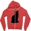 black cat Zipper Hoodie