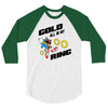 gold all in my ring 3/4 Sleeve Shirt