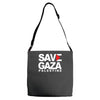 save gaza palestine Adjustable Strap Totes