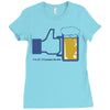 facebook parody beer thumbs up   people like this mens white t shirt Ladies Fitted T-Shirt