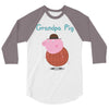 peppa pig grandpa pig 3/4 Sleeve Shirt