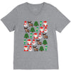 christmas pixel V-Neck Tee