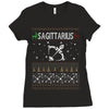 sagittarius christmas ugly sweater Ladies Fitted T-Shirt