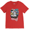 beer eagle graphic V-Neck Tee