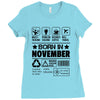 Born In November Ladies Fitted T-Shirt