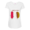 what up dog ketchup hot dog Maternity Scoop Neck T-shirt