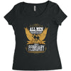 All Men Are Created Equal But Only The Best Are Born In February Women's Triblend Scoop T-shirt