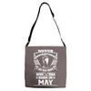 Never Underestimate Old Man Who Was Born May Adjustable Strap Totes