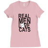 real men love cat Ladies Fitted T-Shirt