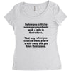 criticize Women's Triblend Scoop T-shirt
