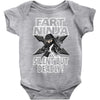 funny rfart ninja Baby Onesie