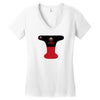 pool black red Women's V-Neck T-Shirt
