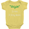 not a dirty word Baby Onesie