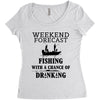 fishing funny Women's Triblend Scoop T-shirt