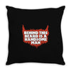 behind beard is a handsome man Throw Pillow