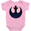 rebel logo with space pattern Baby Bodysuit