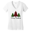 lumberjack tree merry christmas Women's V-Neck T-Shirt