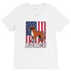 usa boxer flag V-Neck Tee