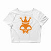 king skull emo club pirate dance music reggae Crop Top