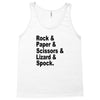 rock paper scissors lizard spock big bang theory geek nerd gift t shir Tank Top