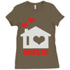 new i love house Ladies Fitted T-Shirt