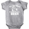 christmas shirt it's the most wonderful time for beer funny Baby Onesie