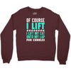 cat cats lift lifting fitness Crewneck Sweatshirt