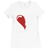 half of my heart is in heaven with my angel Ladies Fitted T-Shirt
