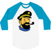 captain haddock tintin cartoon comic 3/4 Sleeve Shirt