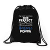 awesome poppa Drawstring Bags