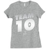 team 10  silver Ladies Fitted T-Shirt