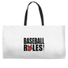 baseball rules Weekender Totes