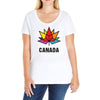 Canada Leaf LGBT Ladies Curvy T-Shirt