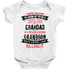 Super Cool Grandad Of A Freaking Awesome Grandson Baby Onesie