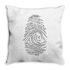 darwin's fingerprint Throw Pillow
