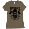 lumberjack skull Ladies Fitted T-Shirt