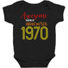 awesome since november 1970 Baby Bodysuit
