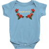 badassy with roses Baby Bodysuit