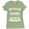 Super Cool Father Of A Freaking Awesome Daughter Ladies Fitted T-Shirt
