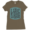 i love my beared husband Ladies Fitted T-Shirt