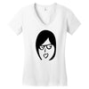 crazy girl Women's V-Neck T-Shirt