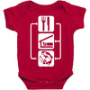 v2 eat sleep fish Baby Bodysuit