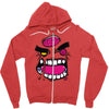 angry zombie Zipper Hoodie