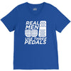 real men use 3 pedals V-Neck Tee