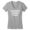 f'ckers gonna f'ck Women's V-Neck T-Shirt