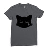 sad cat Ladies Fitted T-Shirt
