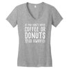 coffee or donuts Women's V-Neck T-Shirt